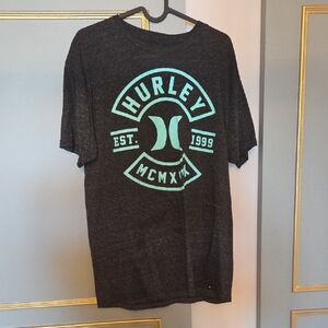 Hurley Black and Green Short Sleeve Tee